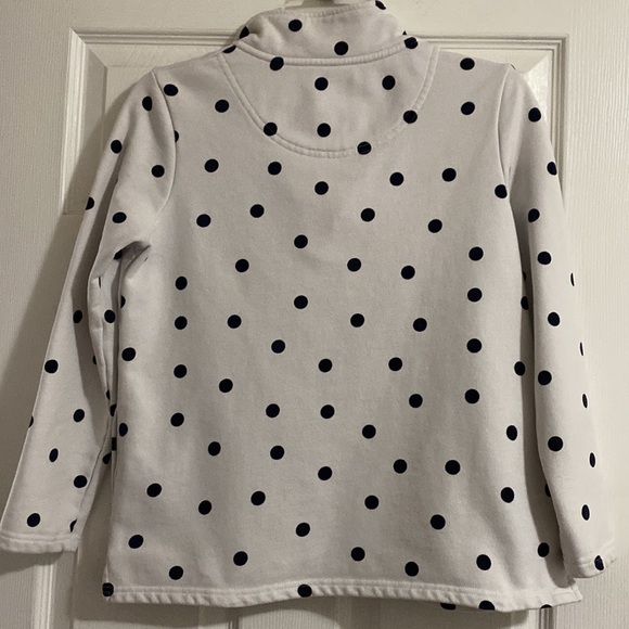 Joules Premium Grade Polka Dot quarter-zip sweatshirt, US Size 2 - Picture 6 of 7